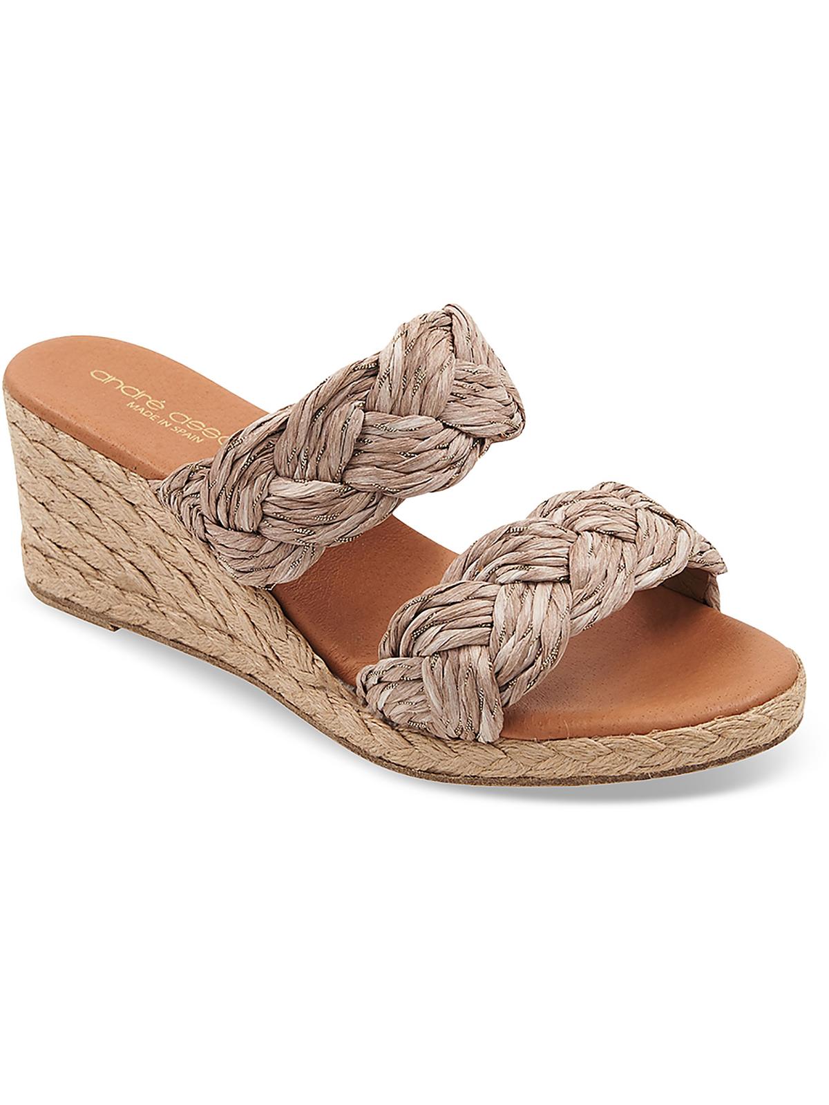 André Assous Womens Nori Slip On Padded Insole Wedge Sandals